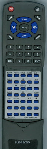 SYLVANIA SDVD7040B Replacement Remote