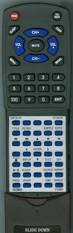 SYLVANIA PDVD1034 Replacement Remote