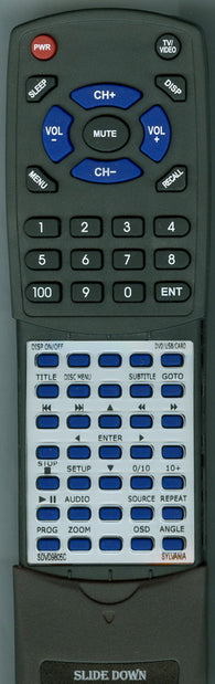 SYLVANIA SDVD9805-C Replacement Remote