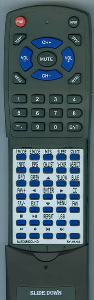 SYLVANIA SLED5550-D-UHD Replacement Remote