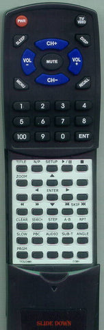 COBY RTTFDVD560 Replacement Remote