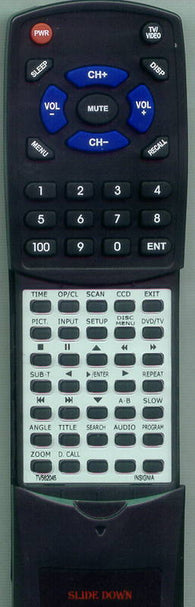 INSIGNIA ISTVDVD20 Replacement Remote