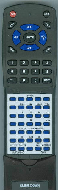 SANYO RTURMT21CND005 Replacement Remote