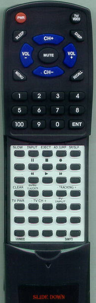 SANYO VWM406 Replacement Remote