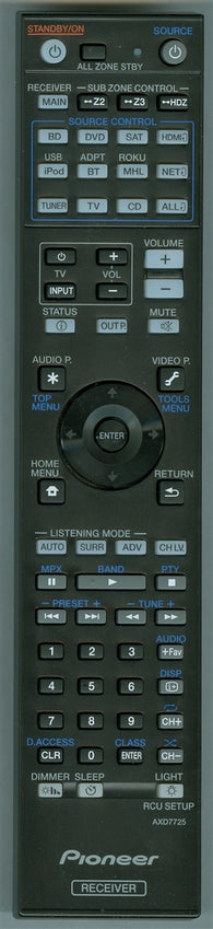 Pioneer AXD7725 Remote Control