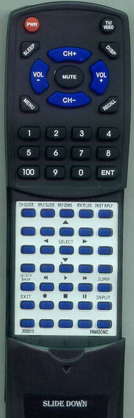 PANASONIC RT2000015 Replacement Remote