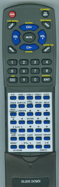 ONKYO--INSERT 24140438 Replacement Remote