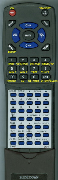 ONKYO--INSERT DTR 9.9 Replacement Remote