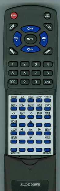 MAGNAVOX MDV453 Replacement Remote