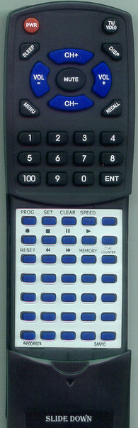 SANYO VWM630 Replacement Remote