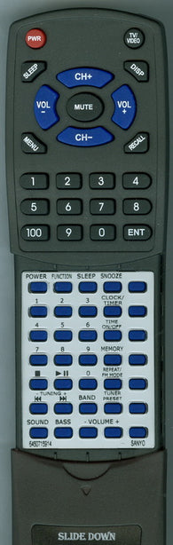 SANYO RB-DTA120 Replacement Remote