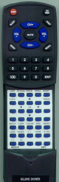 SANYO PLVZ4 Replacement Remote