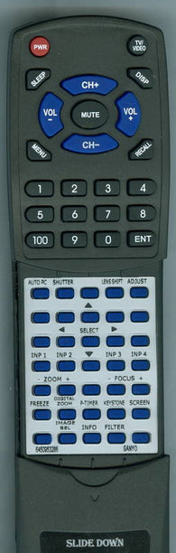 SANYO PLVWF20 Replacement Remote