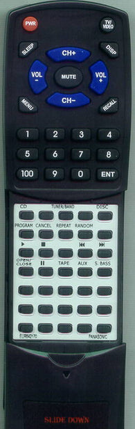 PANASONIC RTEUR642170 Replacement Remote