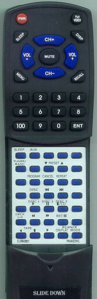 PANASONIC RTEUR643801 Replacement Remote