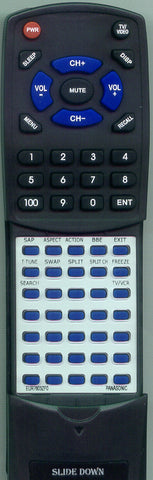 PANASONIC RTEUR7603ZF0 Replacement Remote