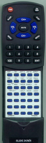 PANASONIC RTEUR7627Z10 Replacement Remote