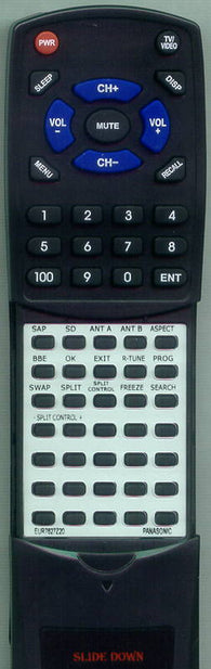 PANASONIC RTEUR7627Z20 Replacement Remote