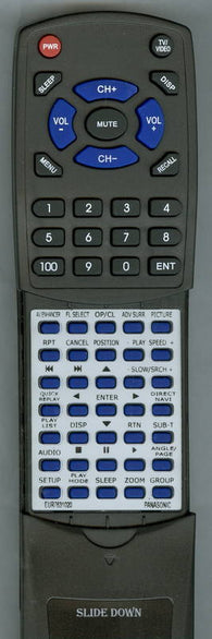 PANASONIC RTEUR7631020 Replacement Remote