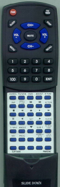 PANASONIC RTEUR7724030R Replacement Remote