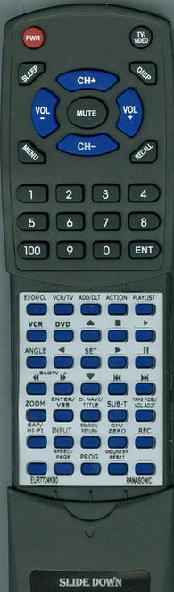 PANASONIC RTEUR7724KB0 Replacement Remote