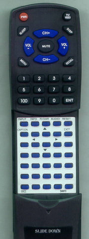 SANYO GXCC Replacement Remote