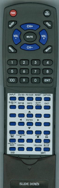 SANYO GXGB Replacement Remote