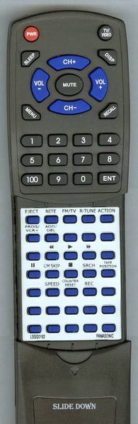 PANASONIC RTLSSQ0192 Replacement Remote