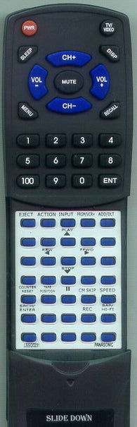 PANASONIC RTLSSQ0231 Replacement Remote