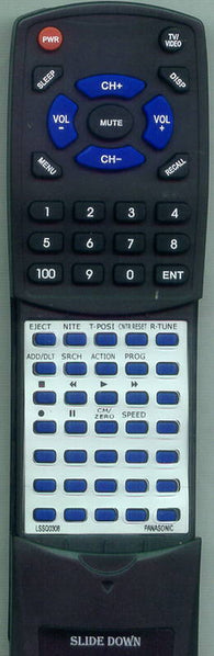 PANASONIC RTLSSQ0308 Replacement Remote