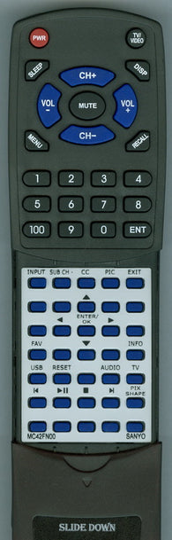 SANYO MC42FN00 Replacement Remote