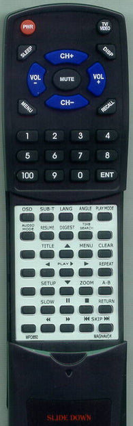 MAGNAVOX MPD850 Replacement Remote