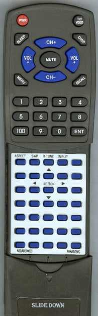 PANASONIC RTN2QAFB000003 Replacement Remote