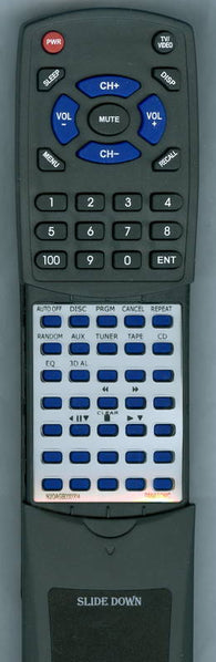 PANASONIC RTN2QAGB000004 Replacement Remote