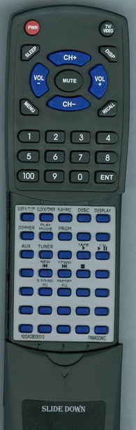 PANASONIC RTN2QAGB000013 Replacement Remote