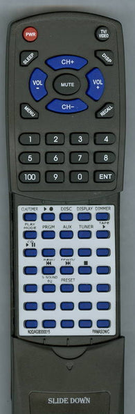 PANASONIC RTN2QAGB000015 Replacement Remote