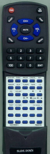 PANASONIC RTN2QAHB000014 Replacement Remote