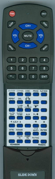 PANASONIC RTN2QAHB000045 Replacement Remote