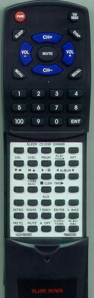 PANASONIC RTN2QAHB000050 Replacement Remote