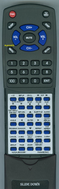 PANASONIC RTN2QAJB000063 Replacement Remote