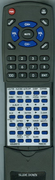 PANASONIC RTN2QAJB000132 Replacement Remote