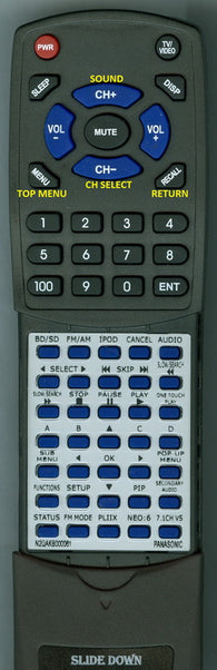 PANASONIC RTN2QAKB000061 Replacement Remote