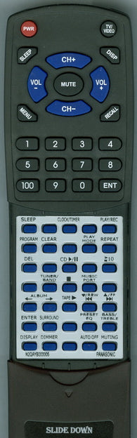 PANASONIC RTN2QAYB000005 Replacement Remote