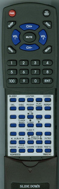 PANASONIC RTN2QAYB000029 Replacement Remote