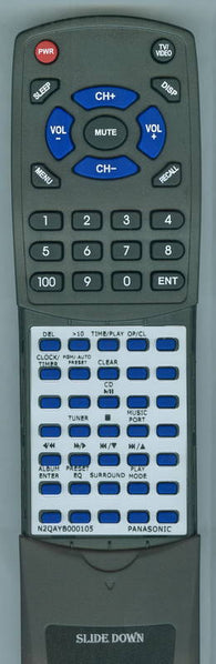 PANASONIC RTN2QAYB000105 Replacement Remote