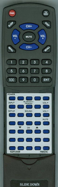 PANASONIC RTN22QAYC000098 Replacement Remote