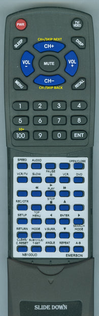 SYLVANIA--INSERT RTNB100UD Replacement Remote