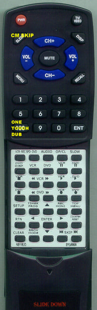 SYLVANIA--INSERT NB118 Replacement Remote