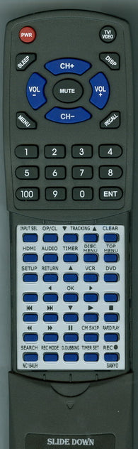 SANYO NC184 Replacement Remote