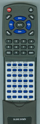 SANYO NC302UH Replacement Remote